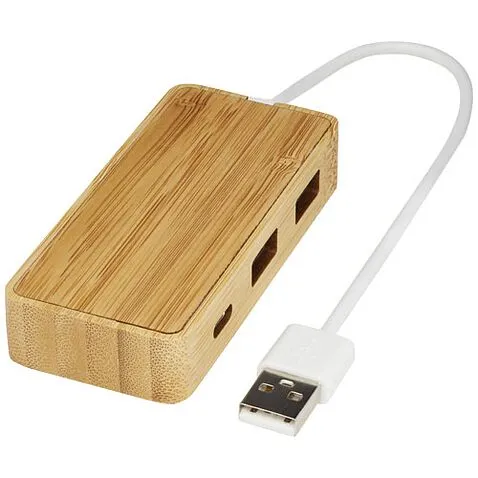 USB-концентратор Tapas из бамбука - Натуральный