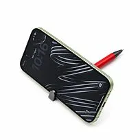 Ручка металлическая Norda с подставкой для телефона, красный
