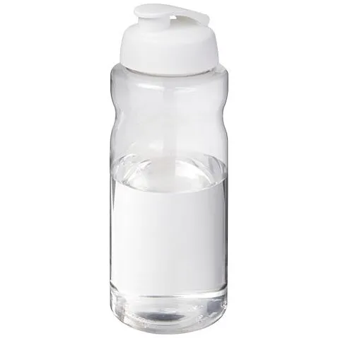 Спортивная бутылка H2O Active® Big Base объемом 1 л с откидывающейся крышкой - Белый Спортивная бутылка H2O Active® Big Base объемом 1 л с откидывающейся крышкой - Белый