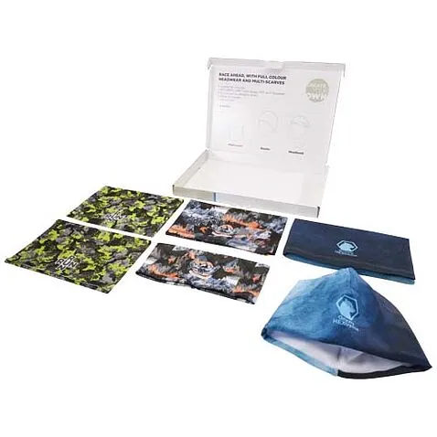 Коробка с образцами головных уборов с сублимационной печатью - Белый